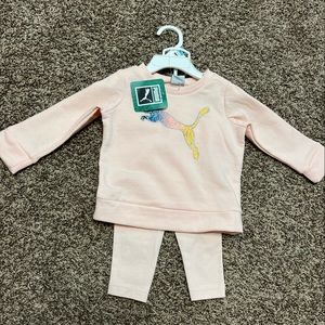 Baby girl clothes. Puma 2 piece set. 6-9 months.